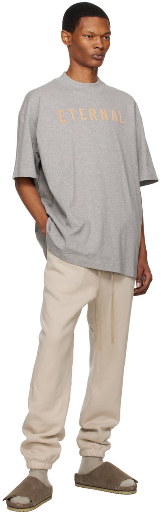 FEAR OF GOD Logo-plaque Straight-leg Trousers In Grey