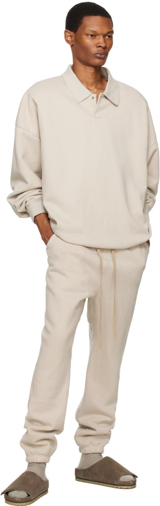 FEAR OF GOD Logo-plaque Straight-leg Trousers In Grey