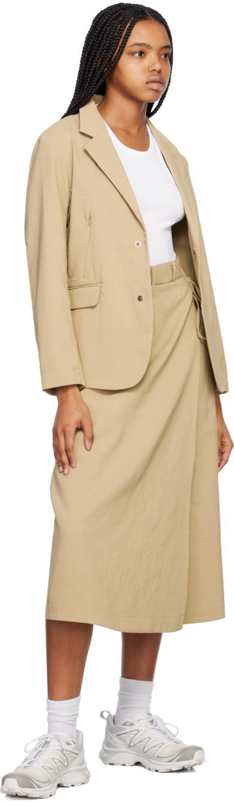 SNOW PEAK Beige Lightweight Blazer In Bg Beige