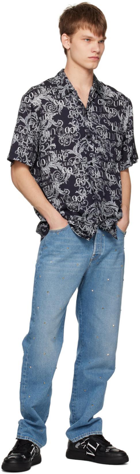 VALENTINO GARAVANI Leather Sneakers In Black