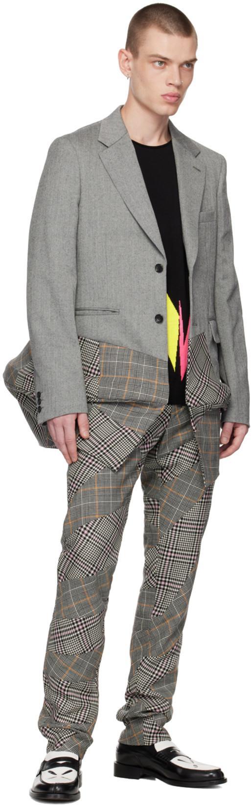 COMME DES GARÇONS HOMME DEUX Black & White Crinoline Blazer In 1 Blk/ntrl X Mult