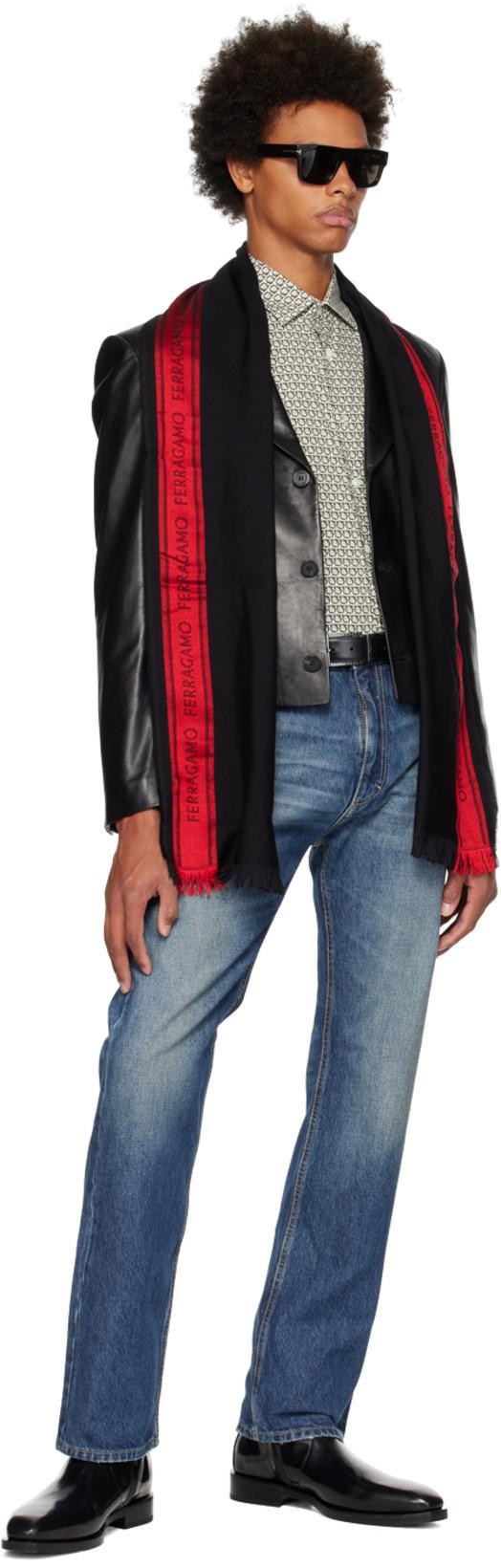 FERRAGAMO Black Calfskin Boots In Nero || New Biscotto