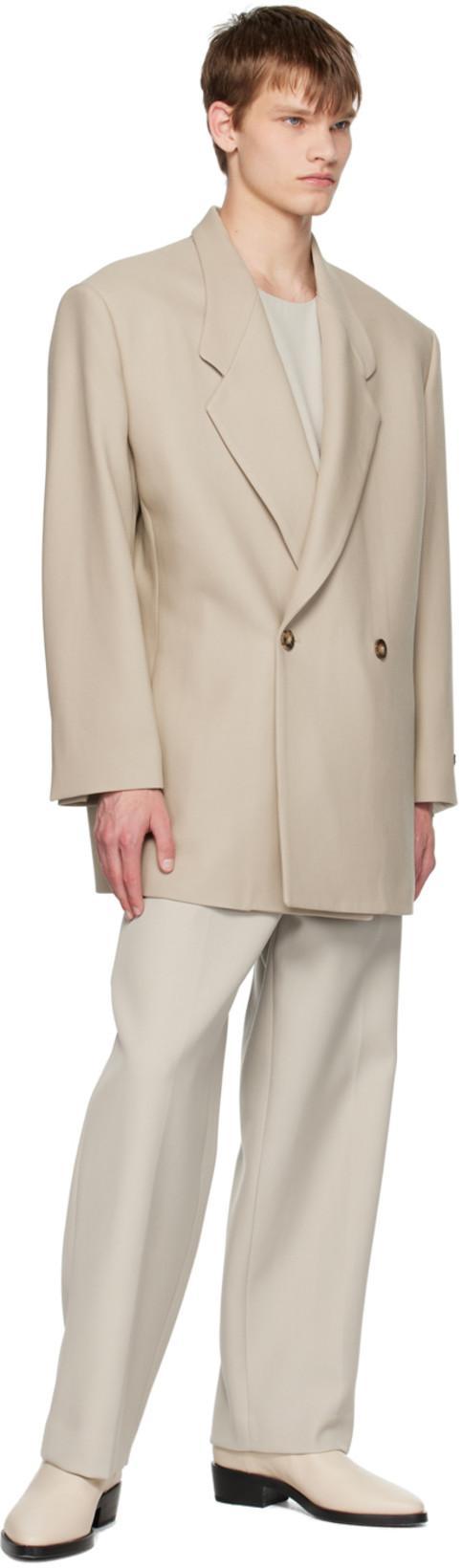 FEAR OF GOD California Wool-blend Double-breasted Blazer In Beige