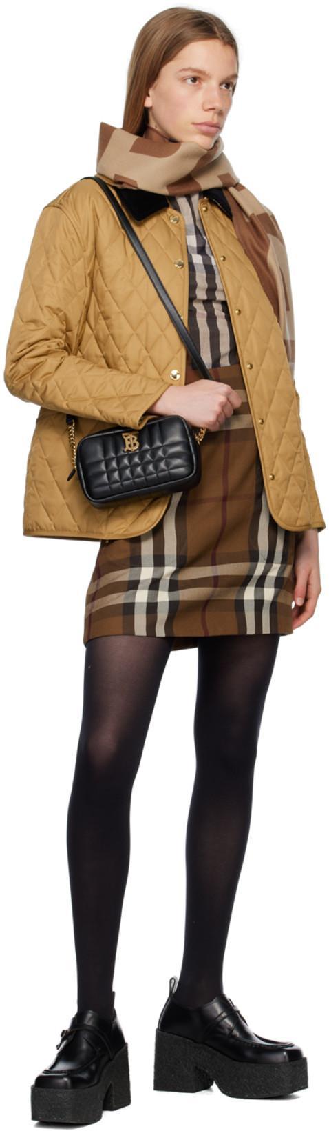 BURBERRY Corduroy-trimmed Quilted Shell Jacket In Neutrals