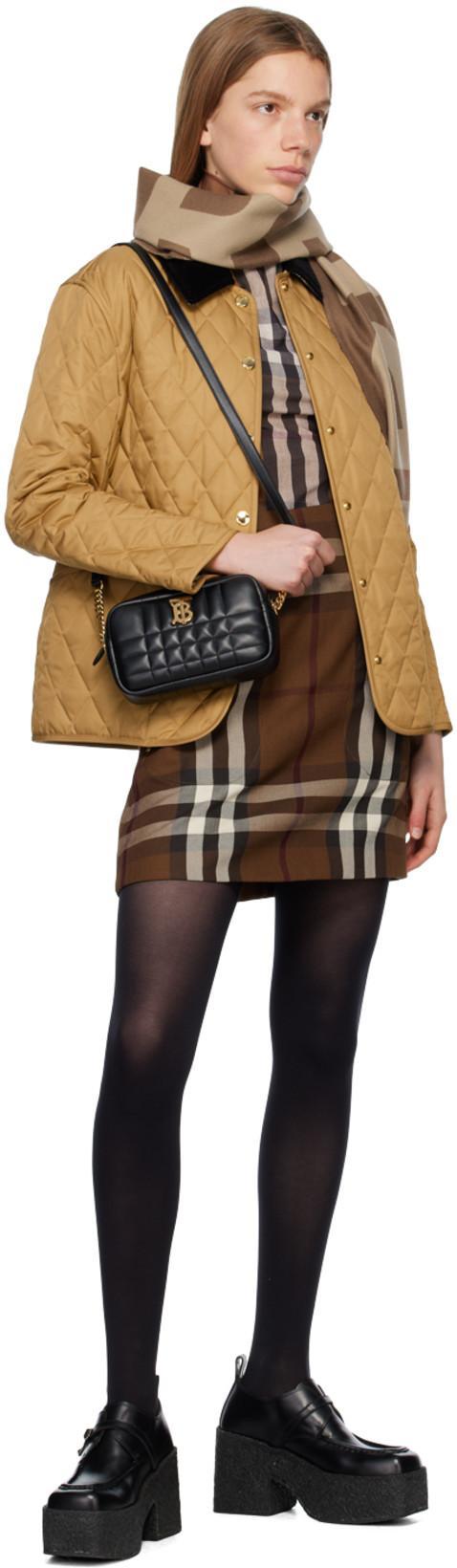 BURBERRY Corduroy-trimmed Quilted Shell Jacket In Neutrals