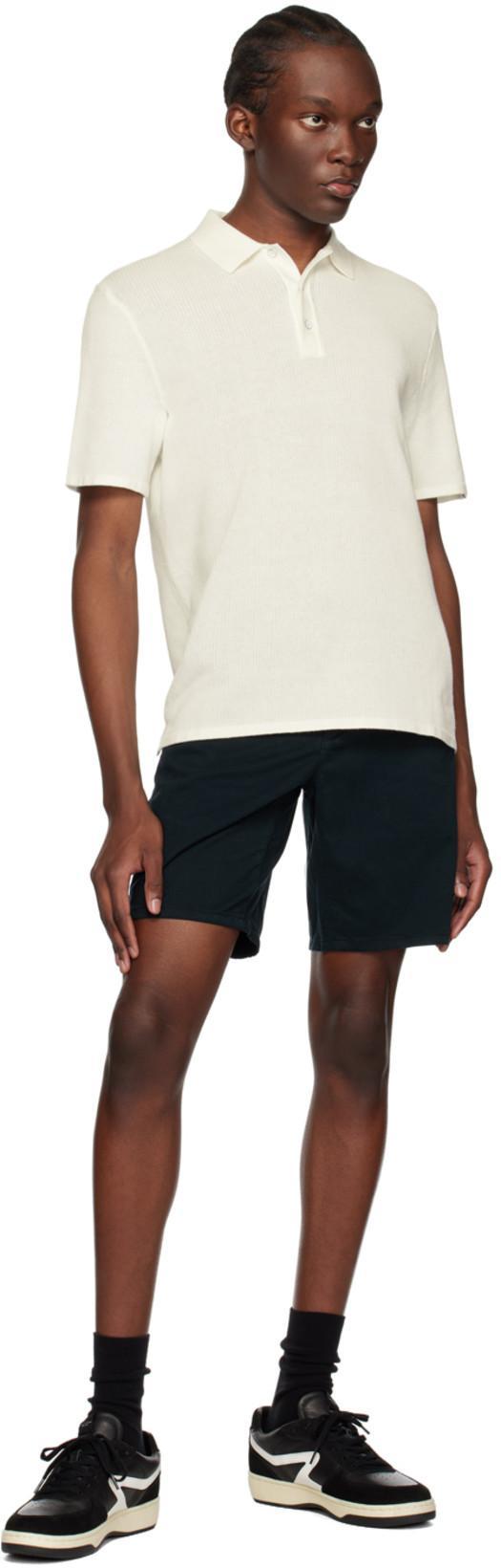 RAG & BONE Relaxed Fit Railroad Stitch Polo In Light Dove