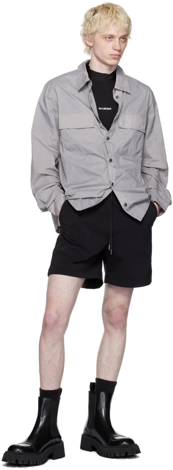 BALENCIAGA Tractor Bootie L20 Leather Boots In Black