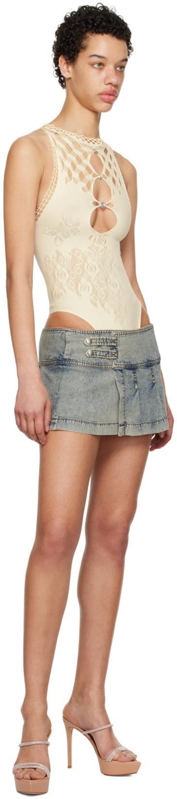 GIANVITO ROSSI Crystal Strappy Platform Sandals In Powder