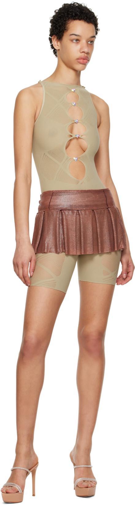 GIANVITO ROSSI Crystal Strappy Platform Sandals In Powder