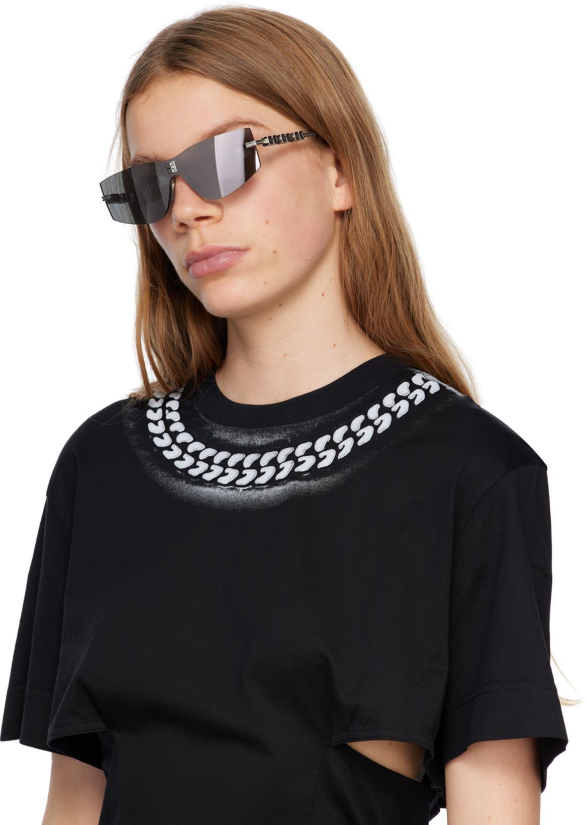 GIVENCHY Dress With 3d Chain Print In Black