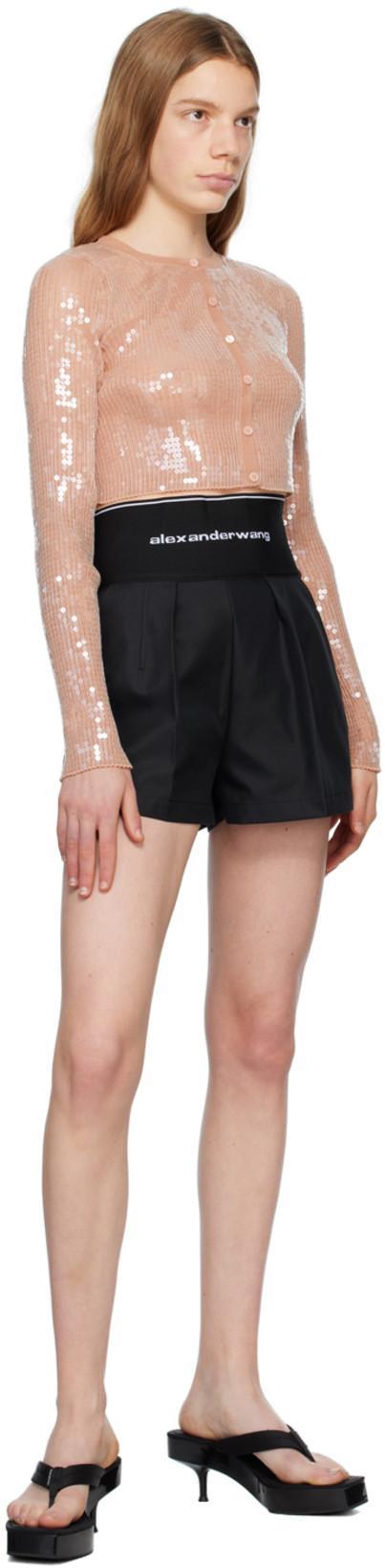 ALEXANDER WANG Women Safari Short With Exposed Zipper And Logo Elastic In Animal Print