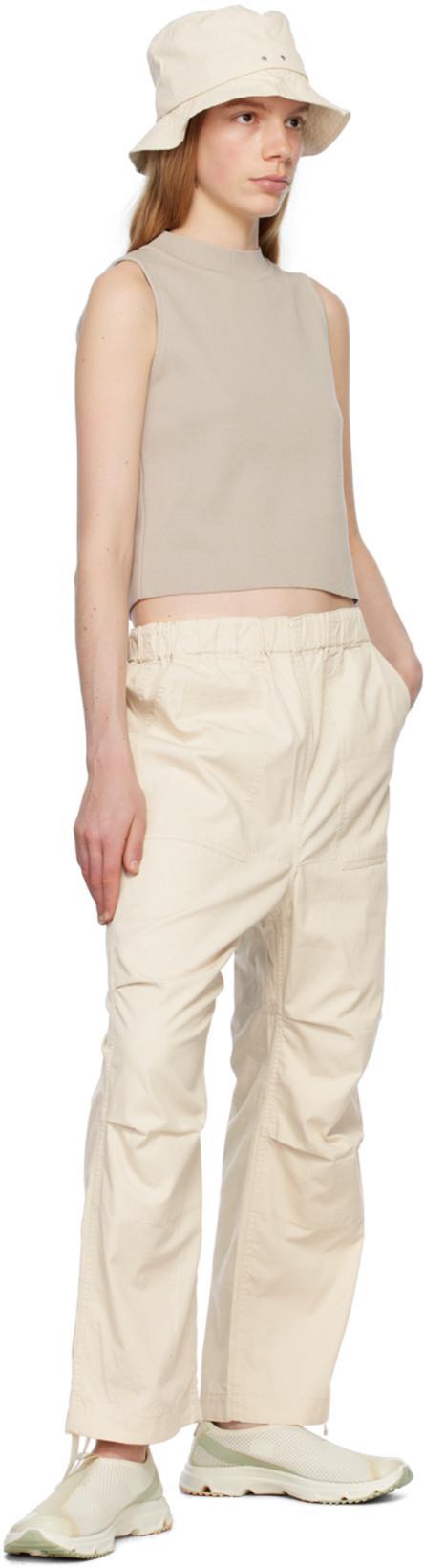 SNOW PEAK Beige Takibi Easy Trousers In Ec Ecru