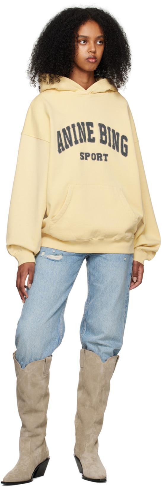 ANINE BING Gavin Blue Reservoir High Waist Distressed Nonstretch Ankle Jeans In Light Blue