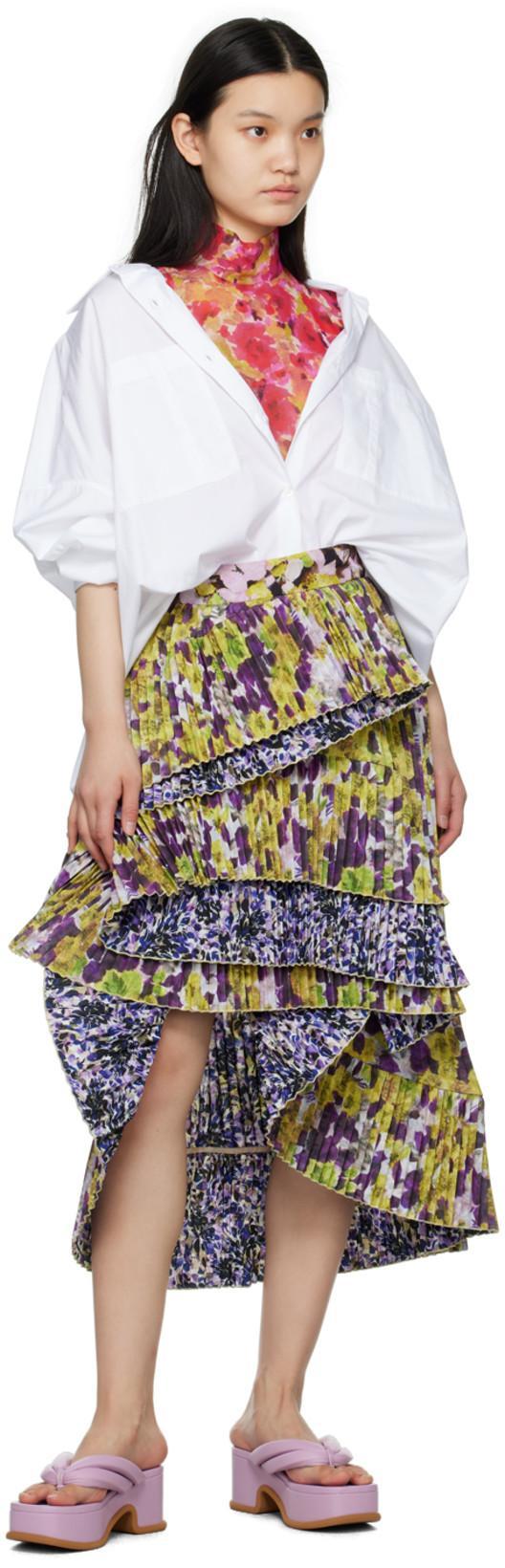 DRIES VAN NOTEN Leather Platform Thong Sandals In 403 Lilac