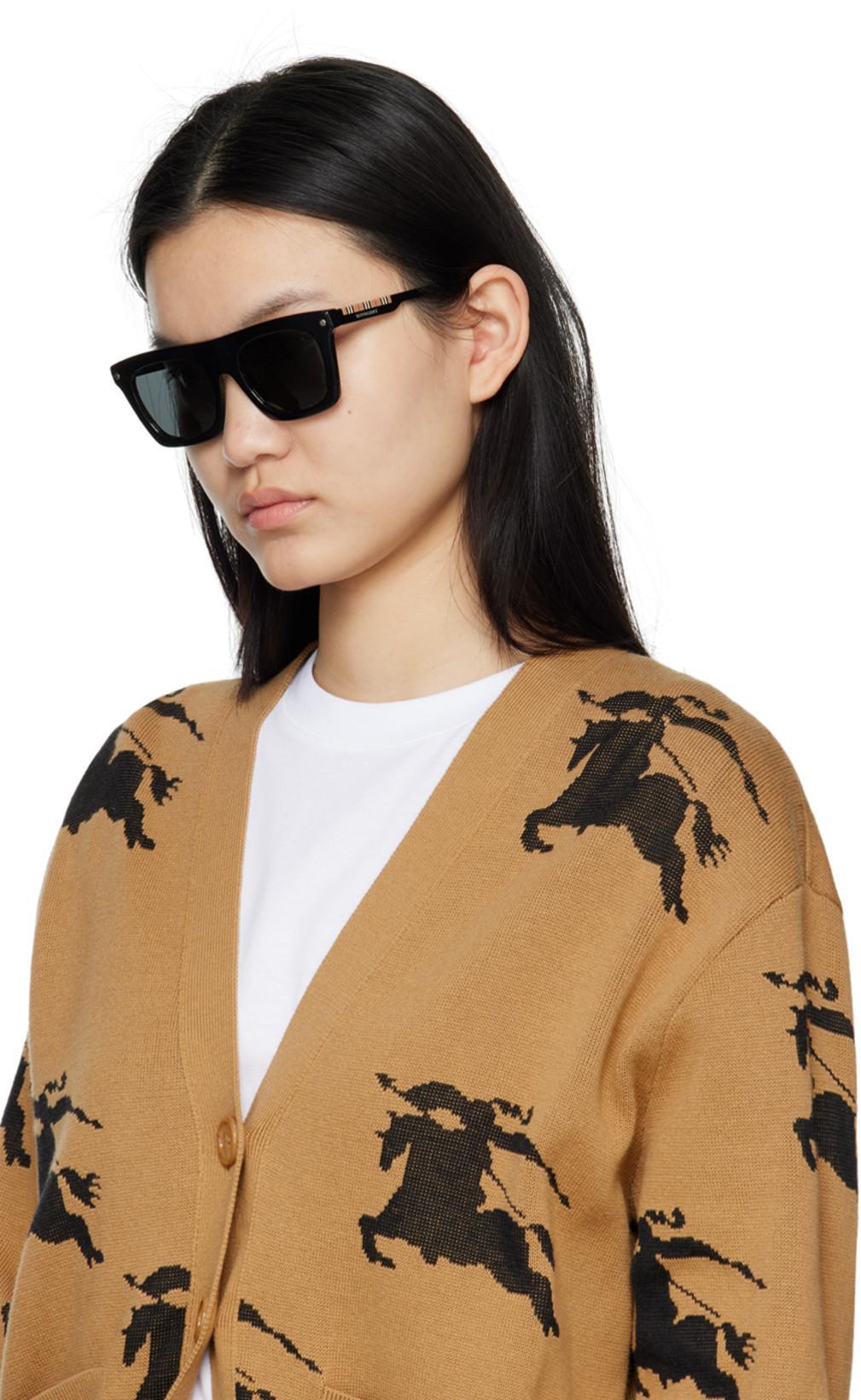 BURBERRY Women White T-shirt With Vintage Check Motif On The Sleeves In Cotton Woman