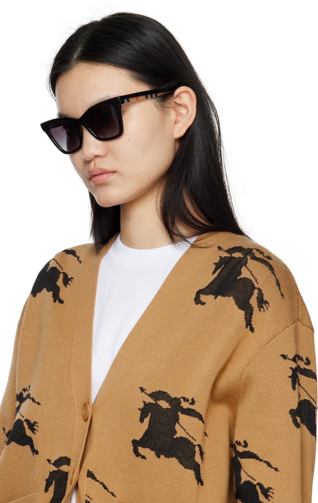 BURBERRY Women White T-shirt With Vintage Check Motif On The Sleeves In Cotton Woman