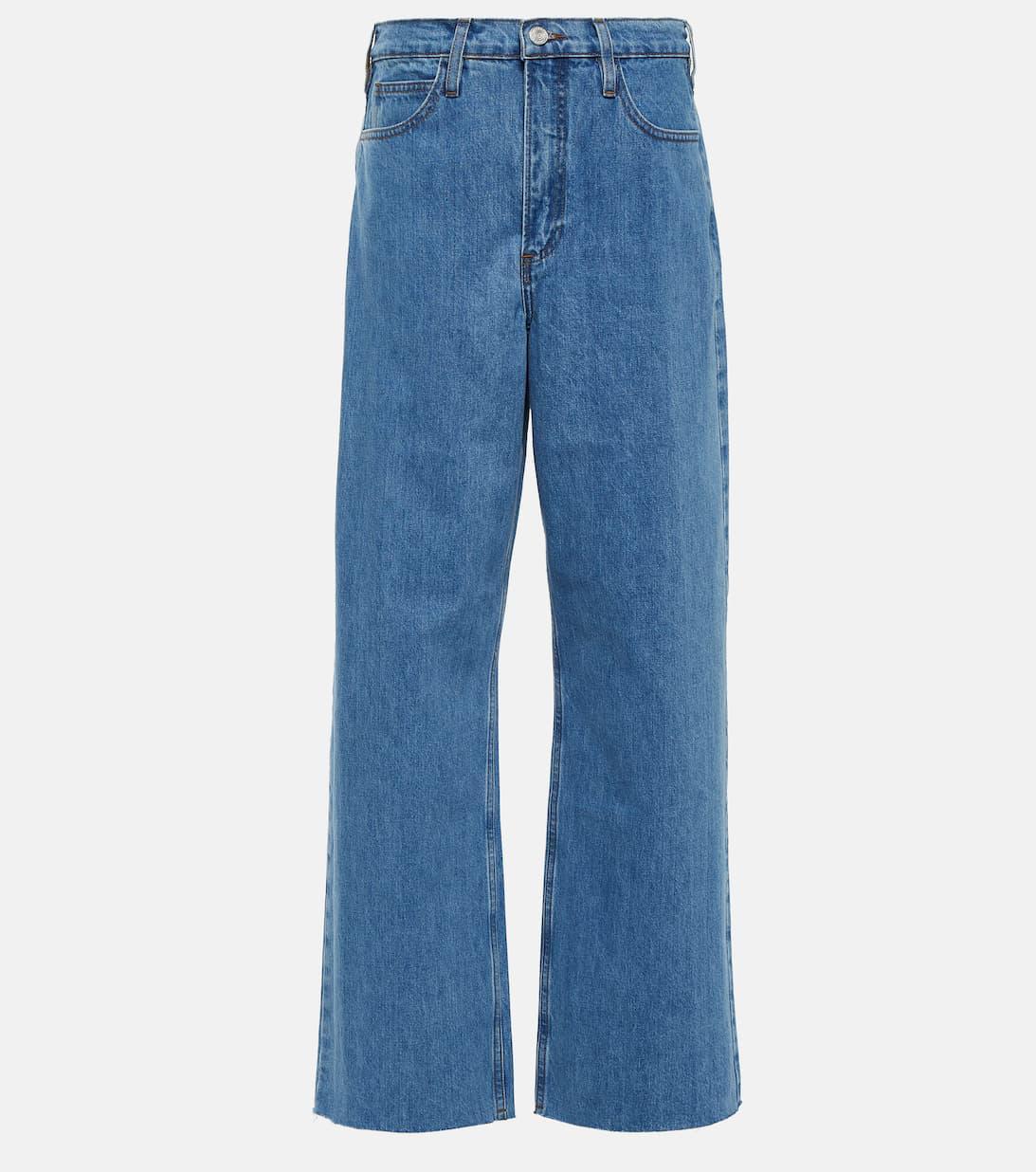 FRAME Le High Rise Wide Leg Jeans In Happy Indigo In Blue