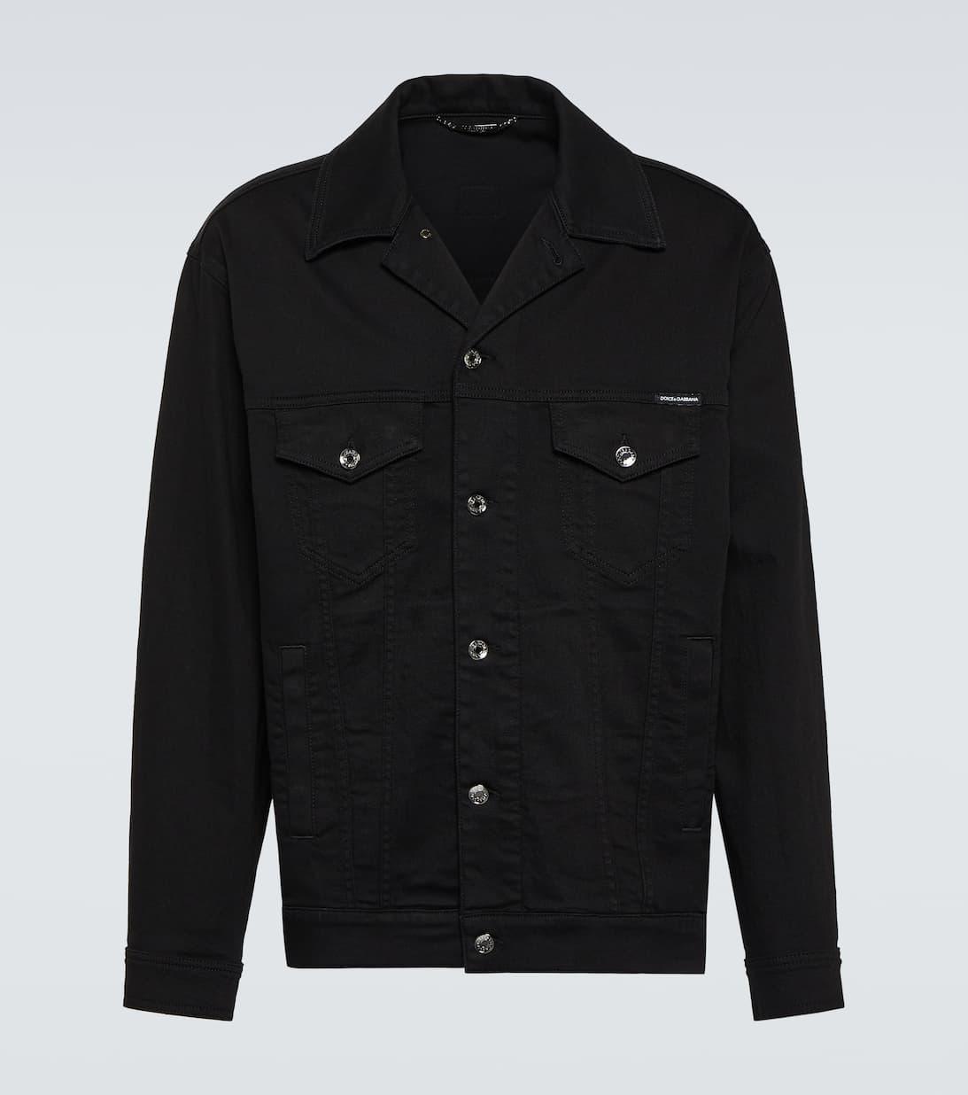 DOLCE & GABBANA Dolce  Gabbana Logo Patch Padded Corduroy Jacket In Black