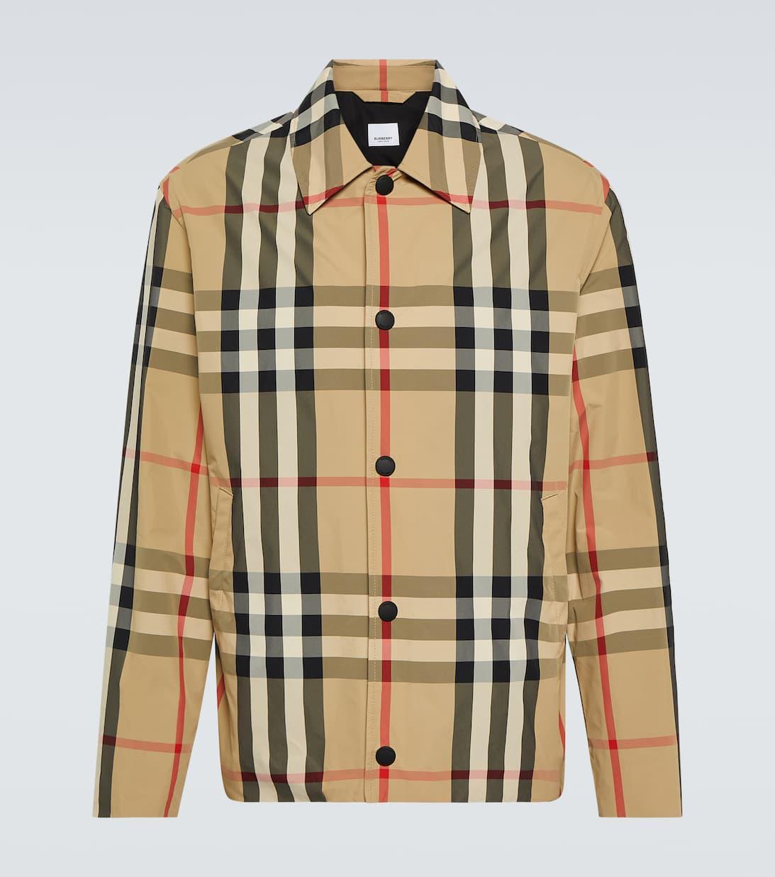 BURBERRY Check-pattern Shirt Jacket In Neutrals