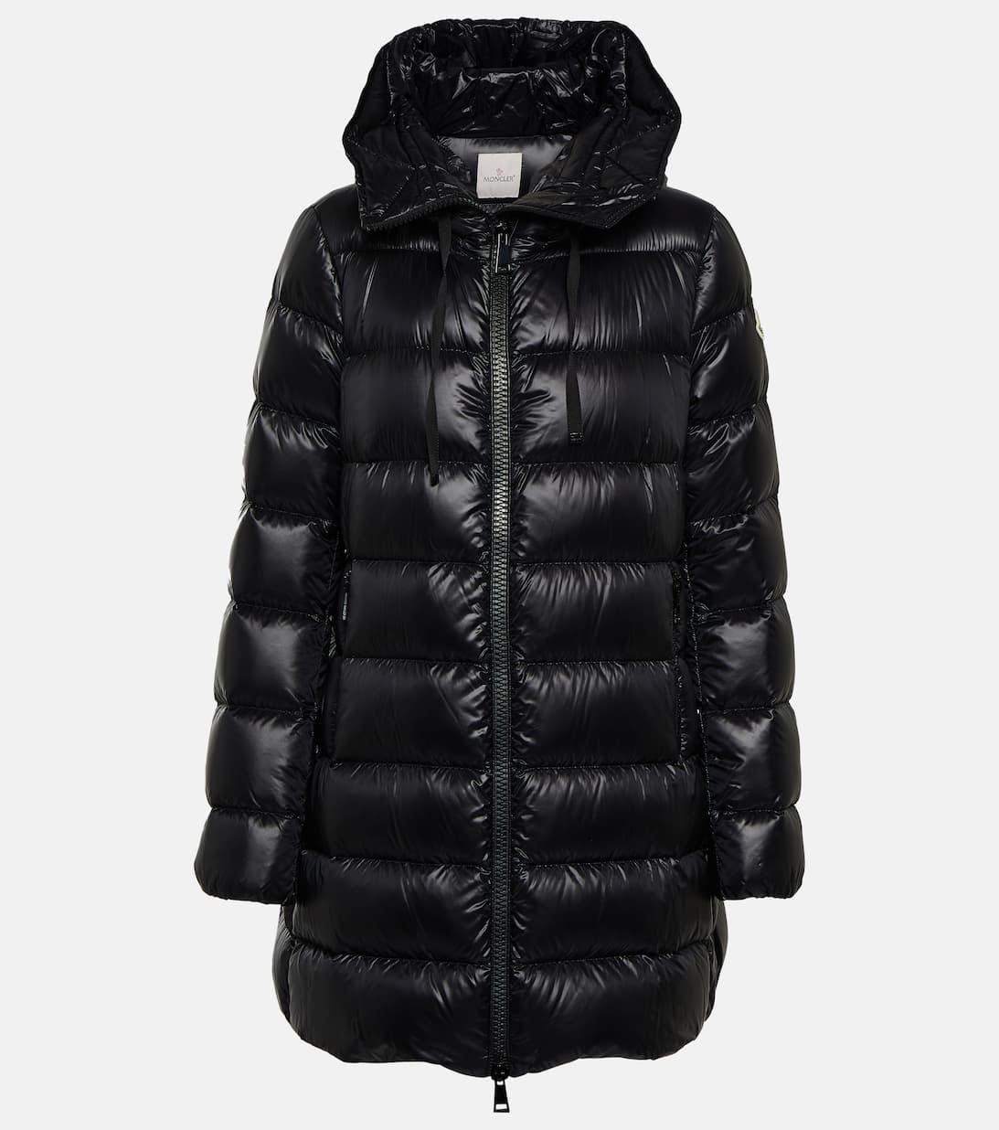 MONCLER Suyenne Hooded Mid-length Down Jacket In Black