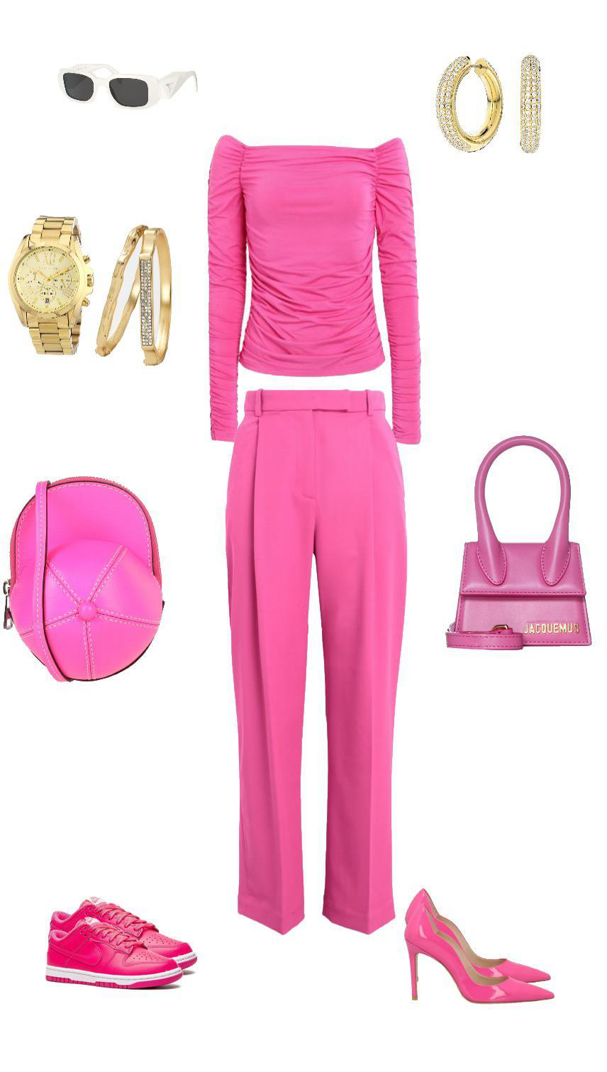 PRADA Dark Grey Rectangular Ladies Sunglasses Pr 17ws 1425s0 49 In White