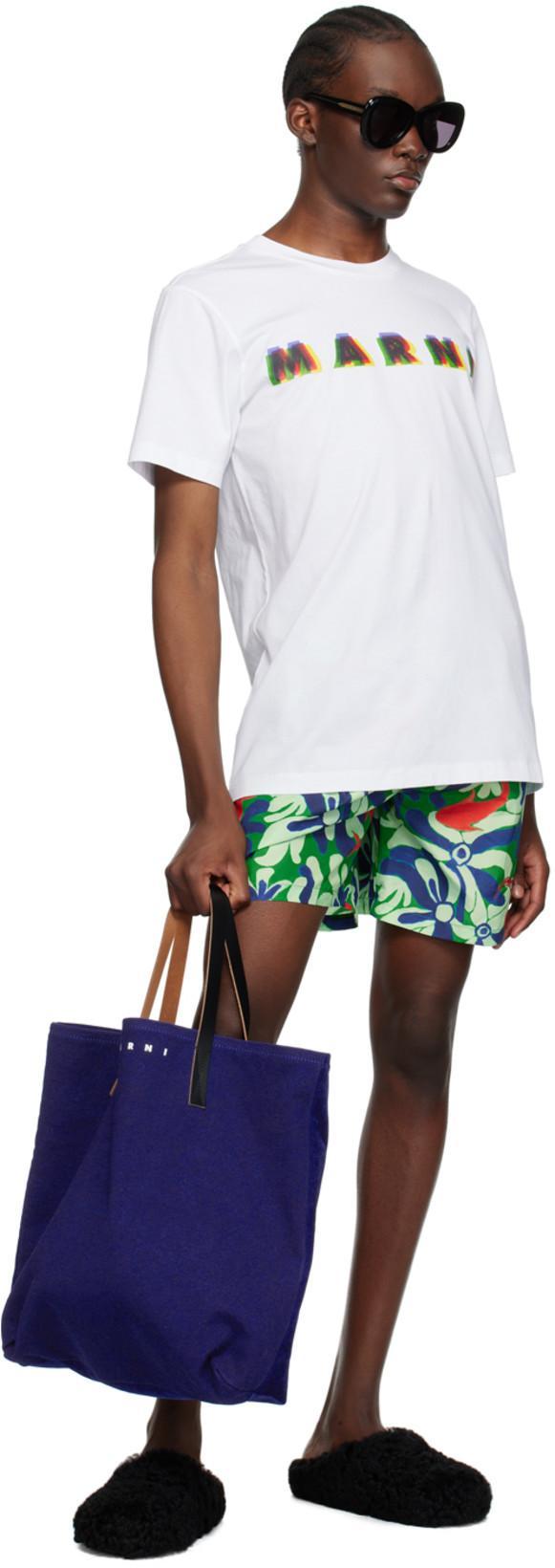 MARNI Faux Fur Round Toe Sandals In Black