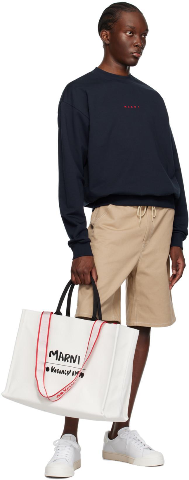 MARNI Logo Sweatshirt In Blue