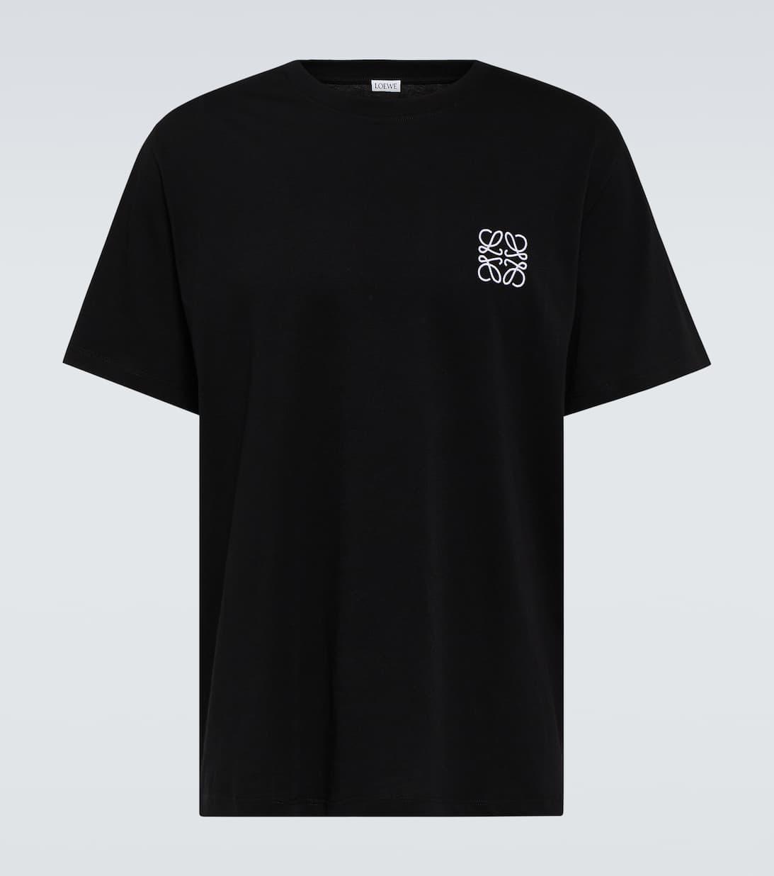 LOEWE Logo Anagram Cotton Jersey T-shirt In Black