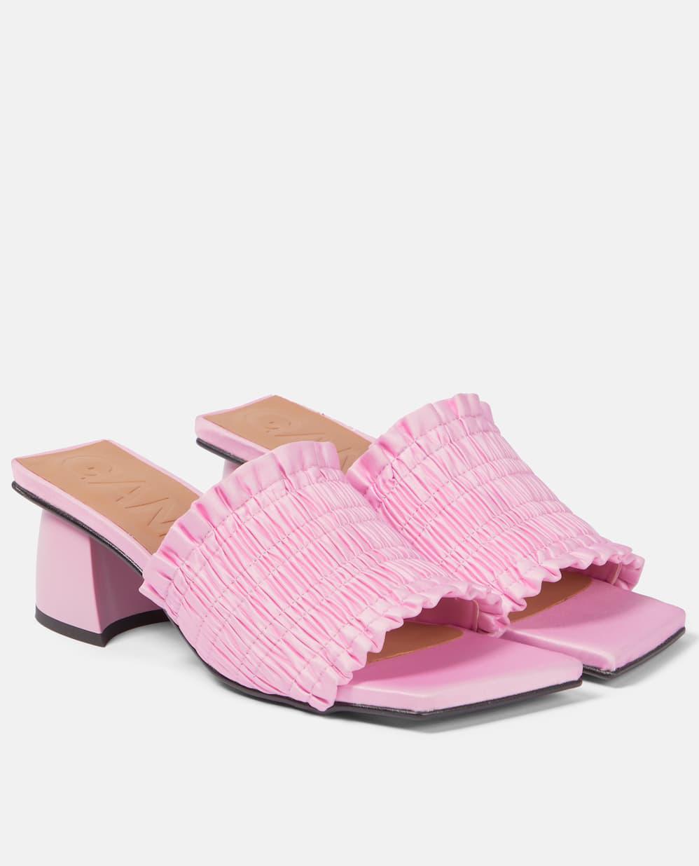 GANNI Tie-front Organic Cotton-poplin Peplum Blouse In White