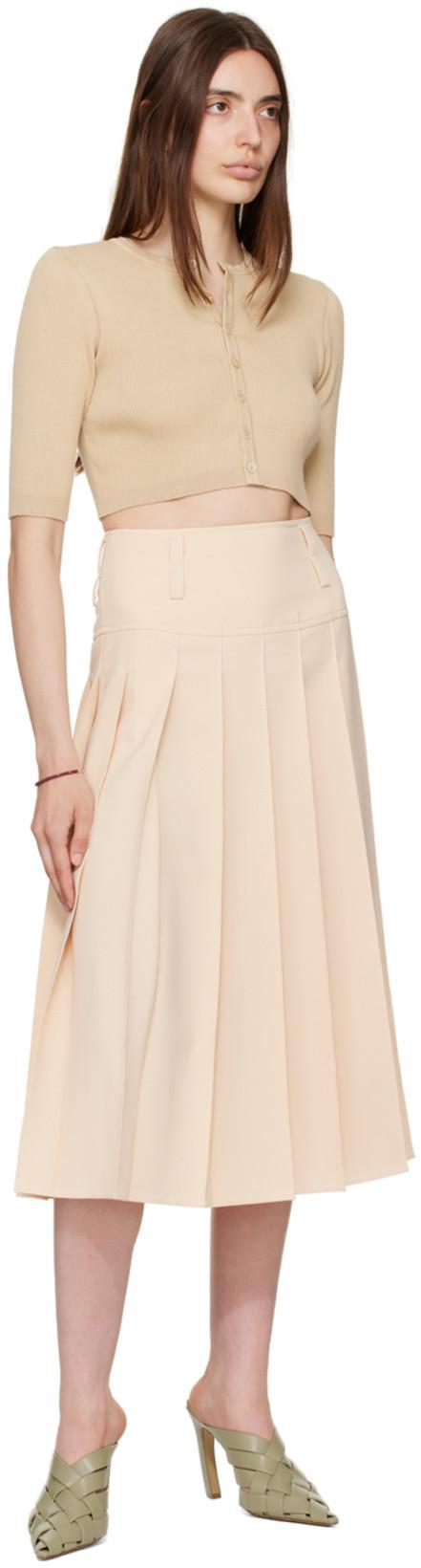 BOTTEGA VENETA Khaki Alfie Mules In 3025 Travertine