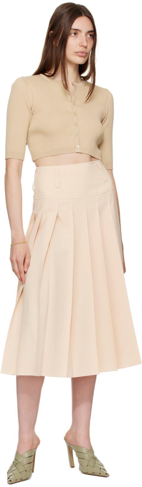 BOTTEGA VENETA Khaki Alfie Mules In 3025 Travertine