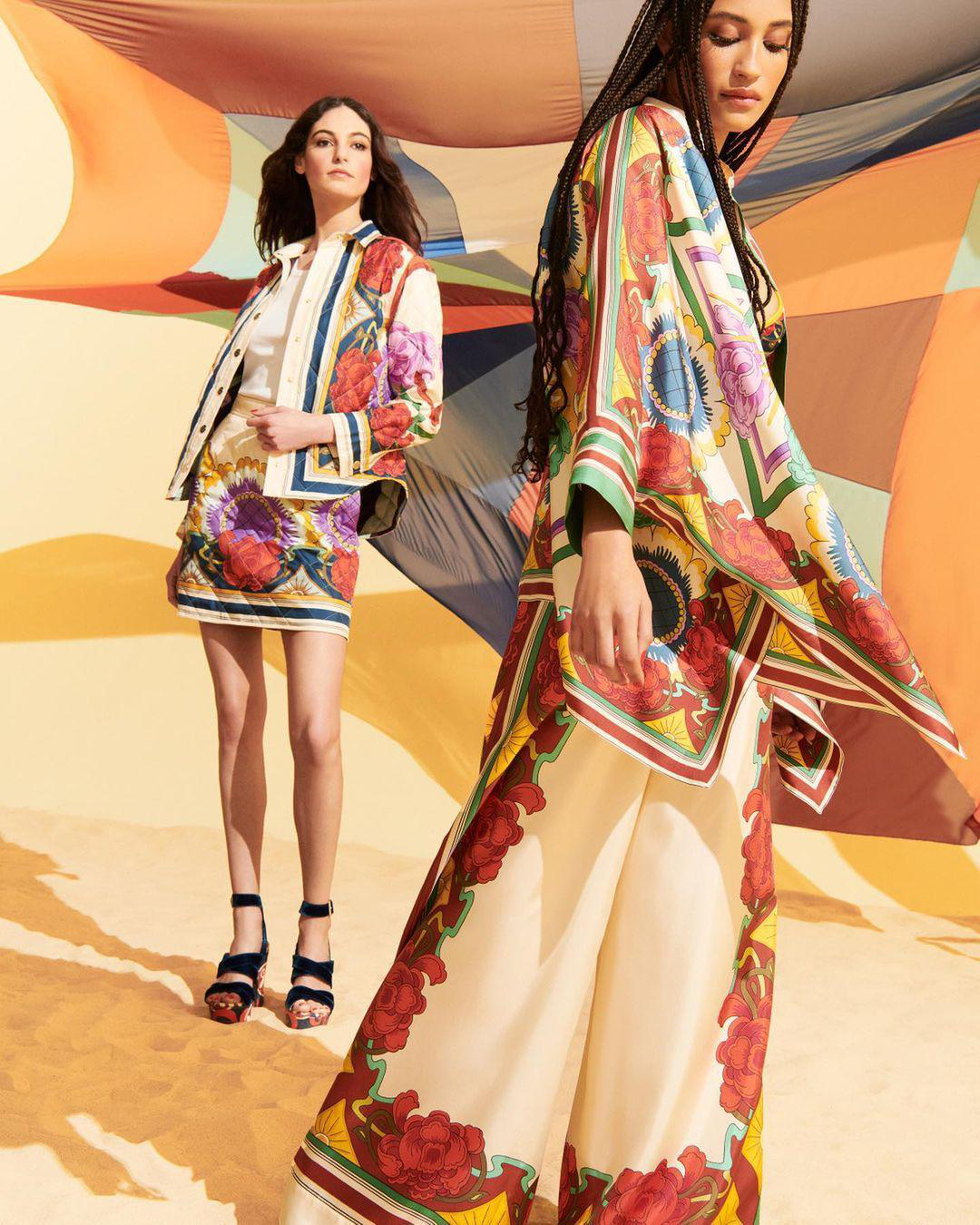 LA DOUBLEJ Floral-print Palazzo Trousers In Foulard Liberty Piazzato