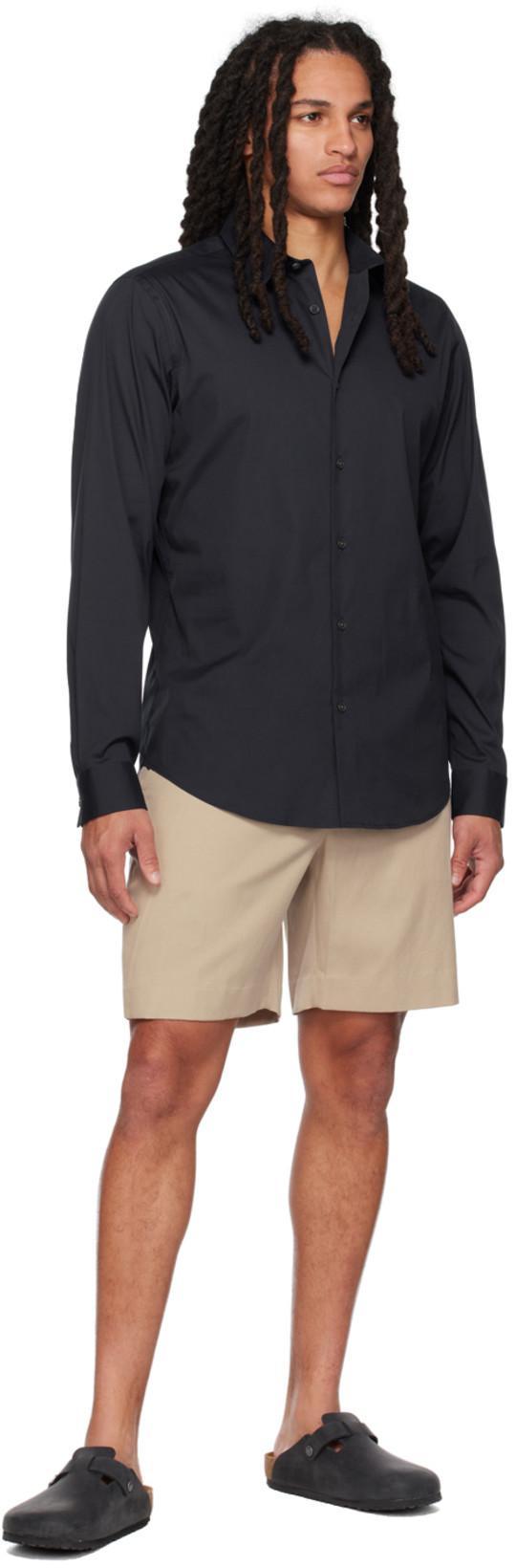 THEORY Men's Sylvain Solid Shirt In Eclipse