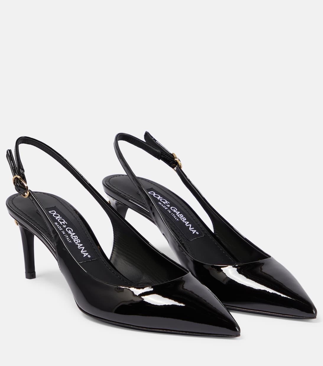 DOLCE & GABBANA Nappa Slingback Dã©col In Black