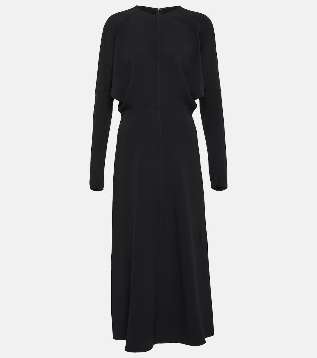 VICTORIA BECKHAM Dolman Viscose Blend Midi Dress In Black