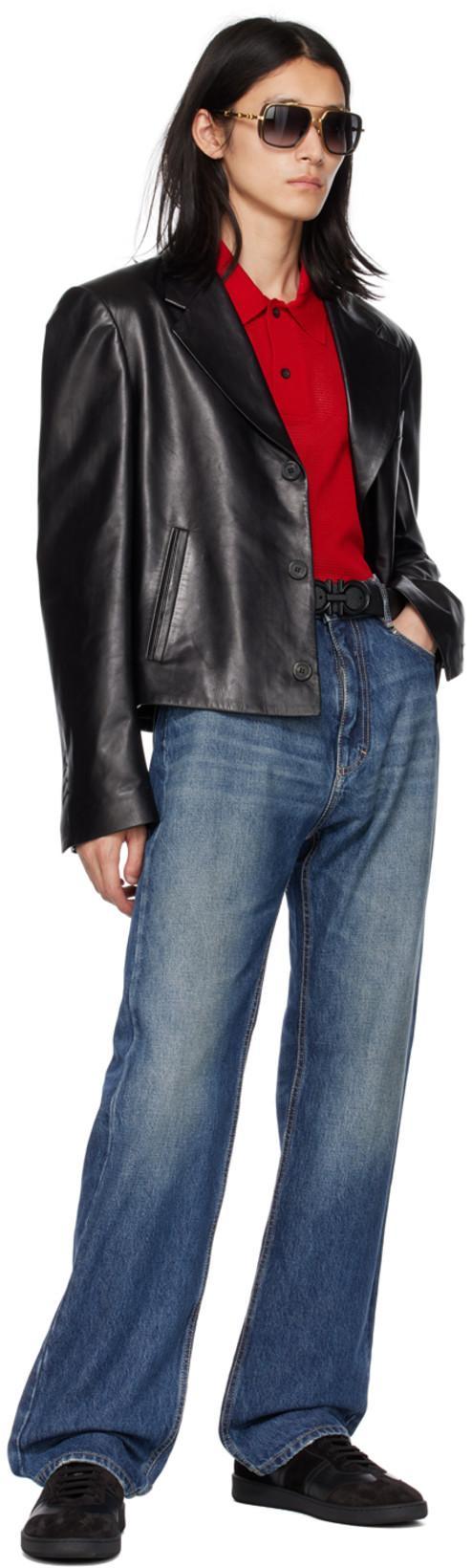 FERRAGAMO Black & Gray Gancini Reversible Belt In Nero || Asfalto