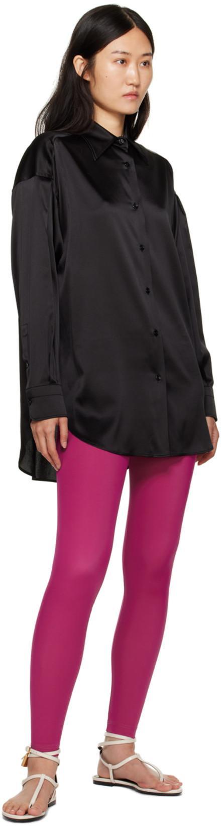 TOM FORD Stretch Silk Satin Relaxed Fit Shirt Clothing In Black