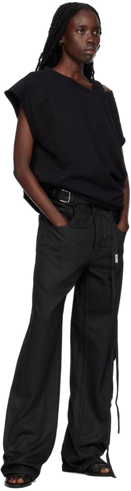 ANN DEMEULEMEESTER Claire 5-pockets Comfort Trousers Faded Denim In Rojo