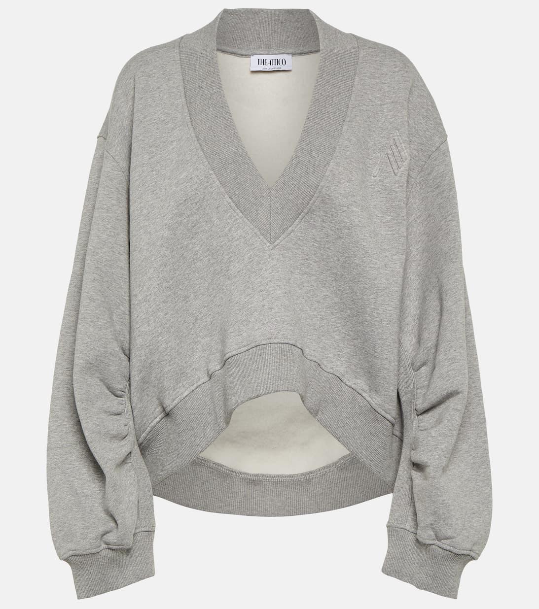 ATTICO 105mm Cheope Faux Leather Thigh Boots In Nero