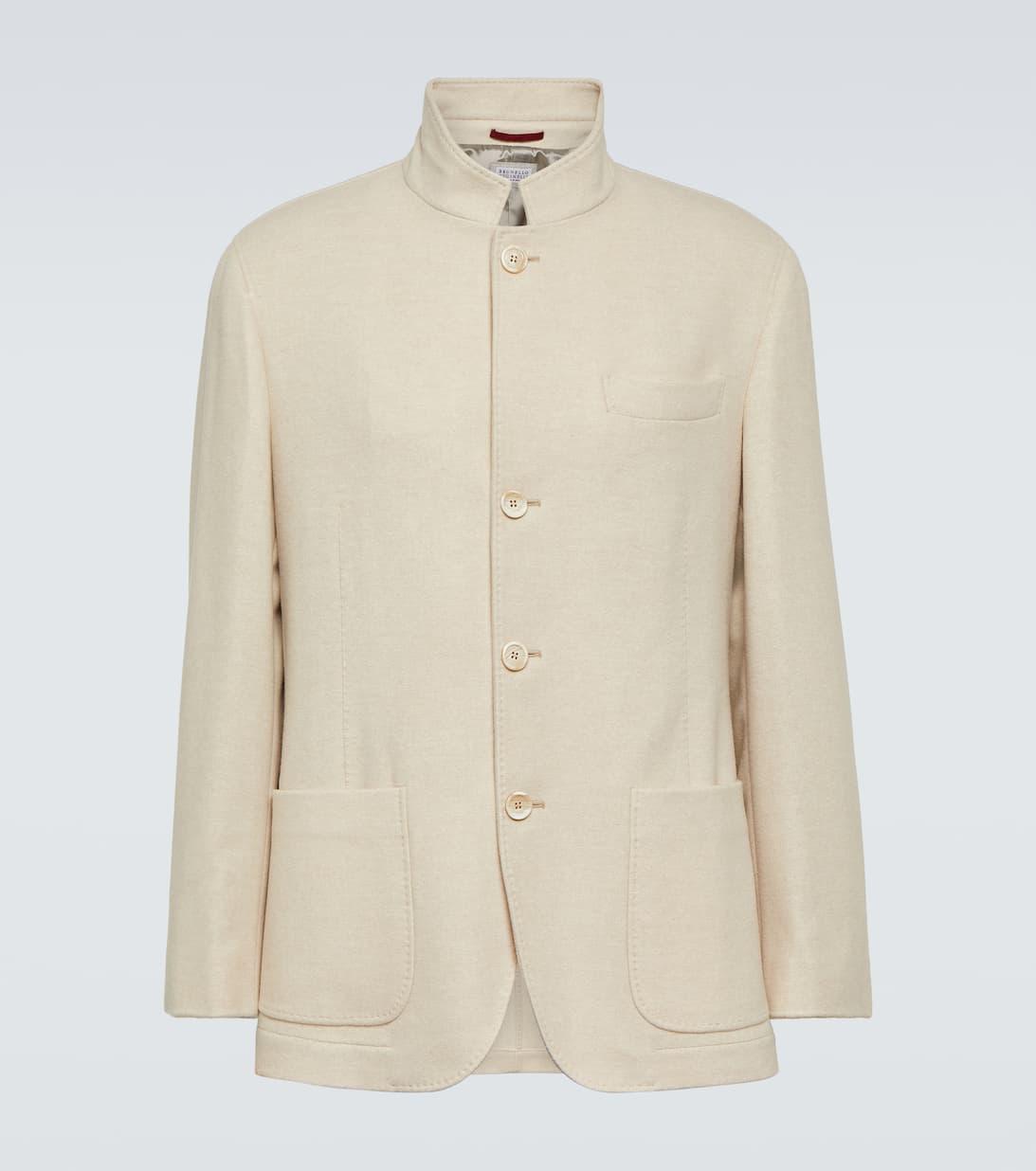 BRUNELLO CUCINELLI Men Basic Fit Twill Shirt With Button-down Collar In White