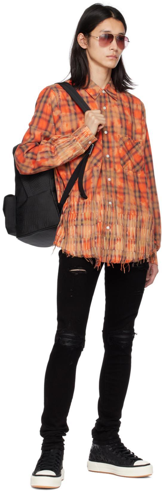 AMIRI Distressed Slim Fit Jeans In Black