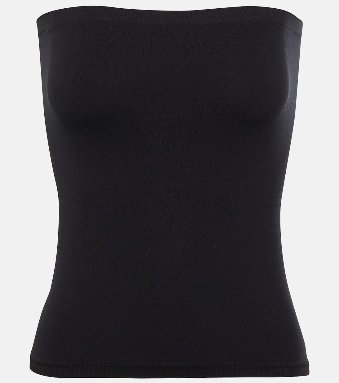 WOLFORD Sleeveless Sheath Top Elasticated Band In Black