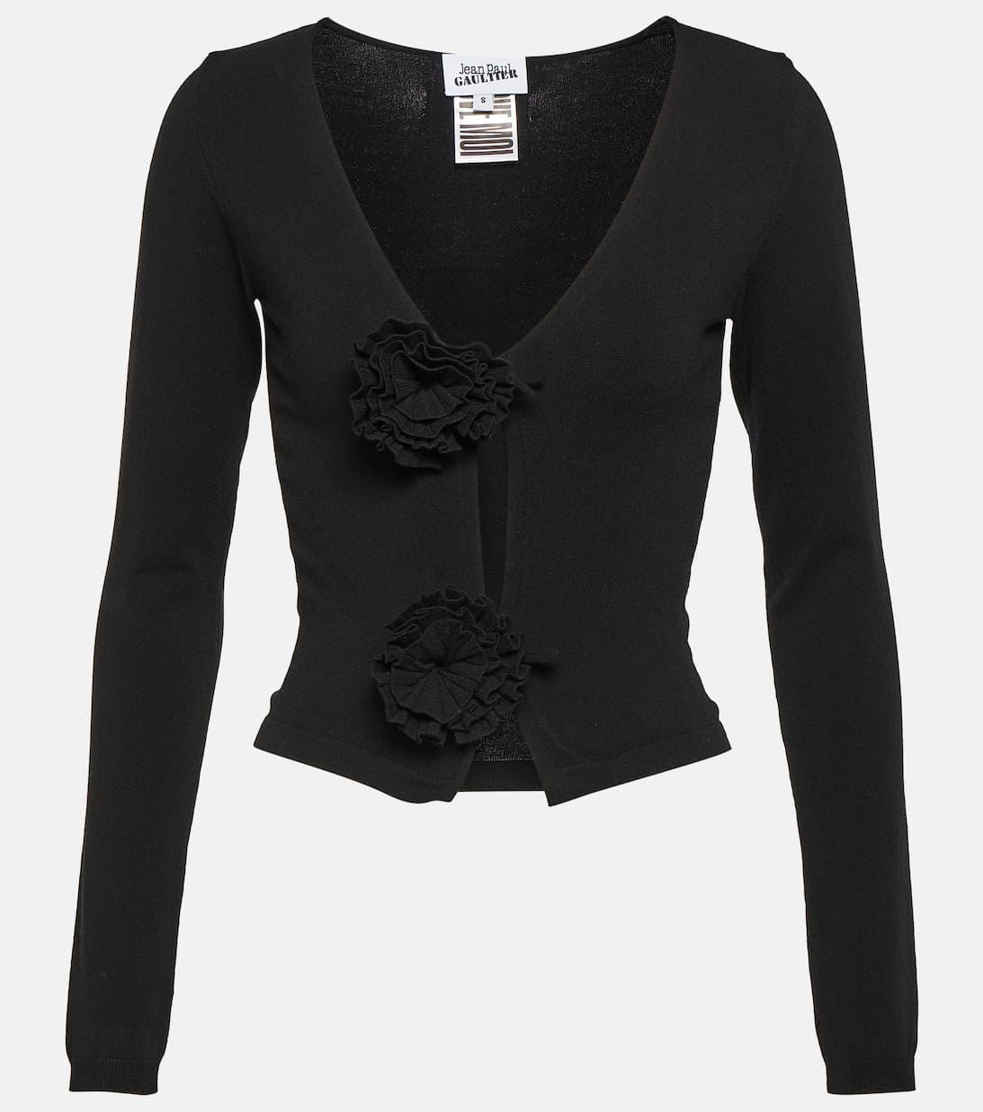 ATTICO Rhinestoned Venus Chrome See Through Slingbacks 10cm In Black