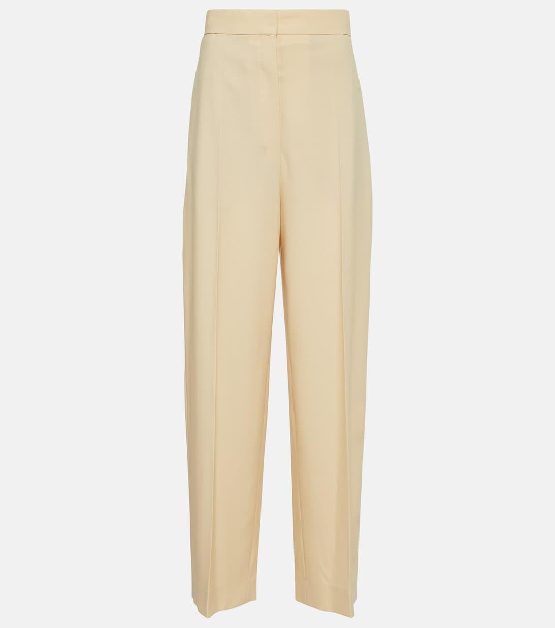 THE ROW Gordon Wide-leg Wool Trousers In Light Blush
