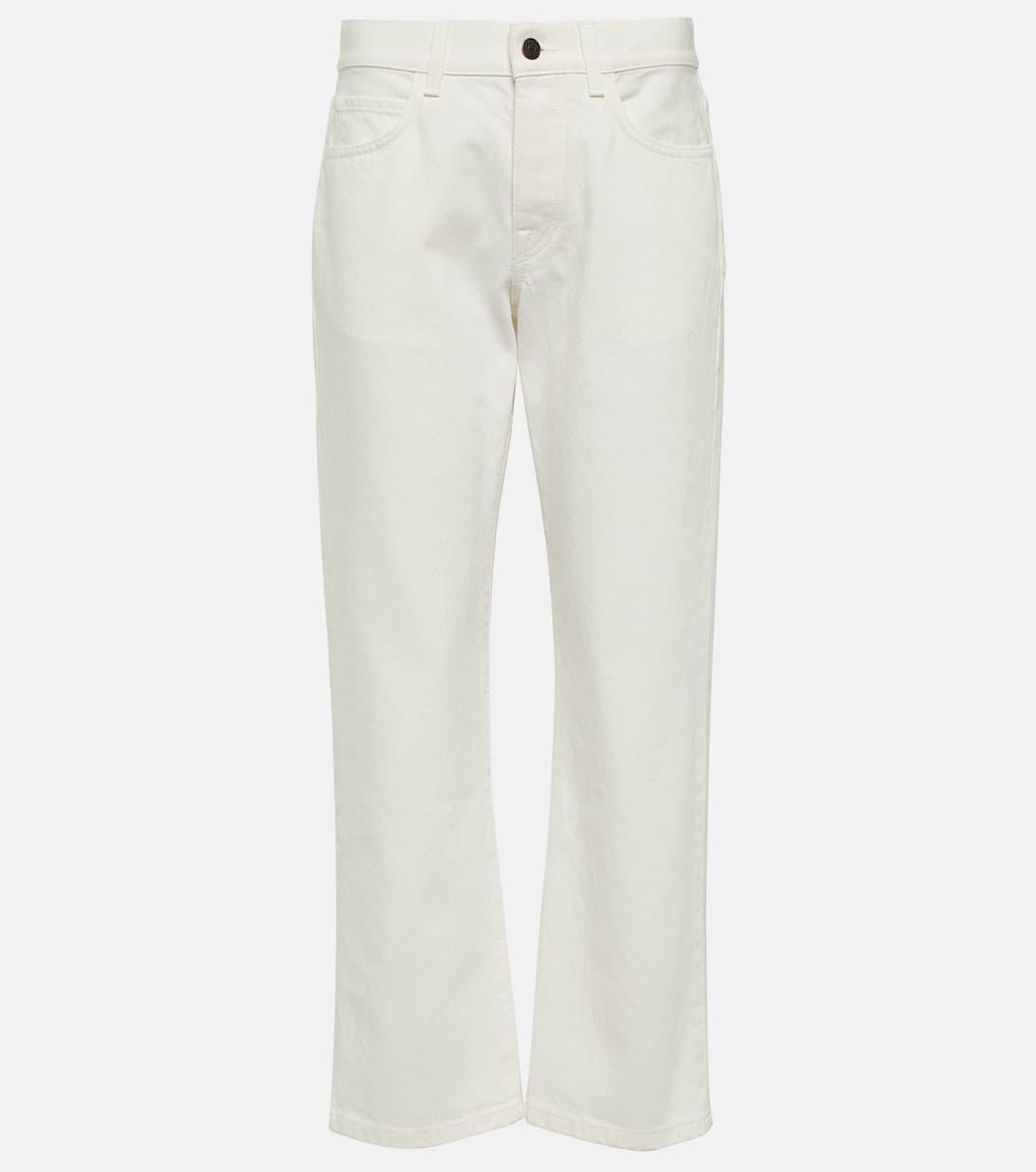 THE ROW Lesley Straight Crop Jeans In White