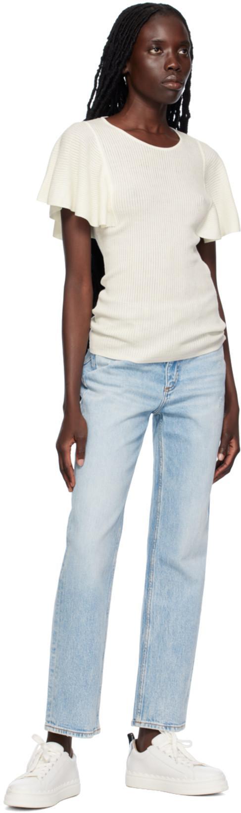 CHLOÉ Chloe White Leather Lauren Low-top Sneakers