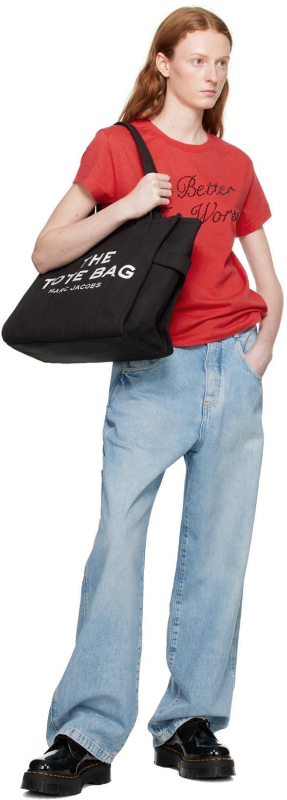 MARC JACOBS Small Canvas Logo Tote Bag In Black