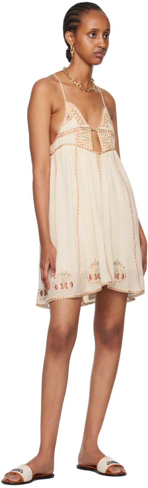 ISABEL MARANT Vikee Leather-trimmed Canvas Sandals In Beige