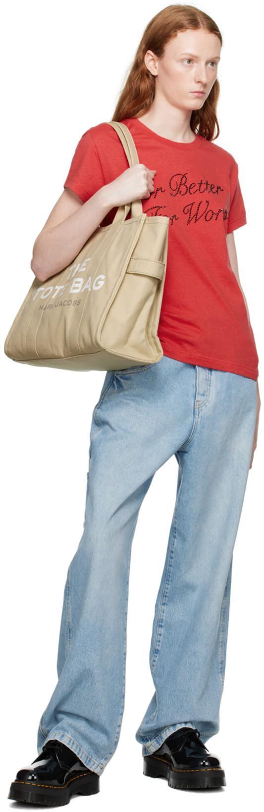 MARC JACOBS The Large Tote Canvas Tote In Neutral