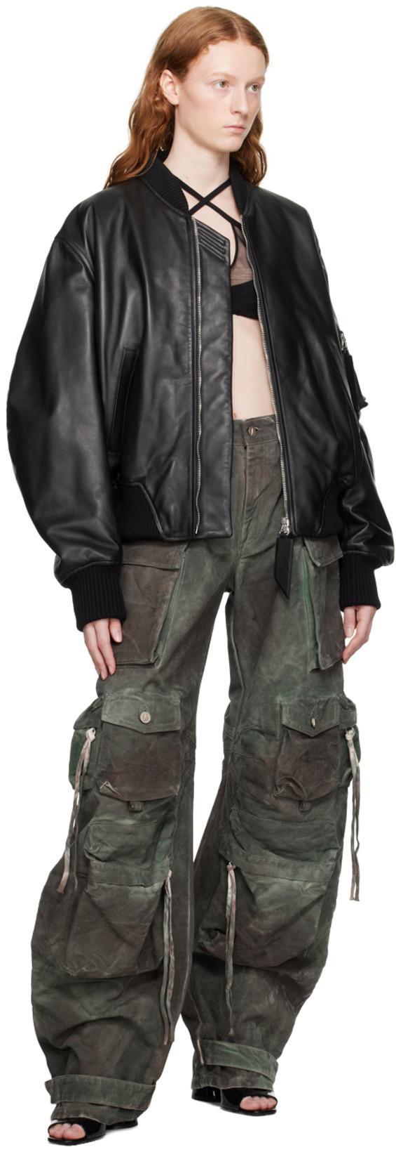 ATTICO Amos Criss-cross Bralette Top In Black